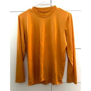 Patagonia Orange Capilene Long Sleeve Base Layer Shirt